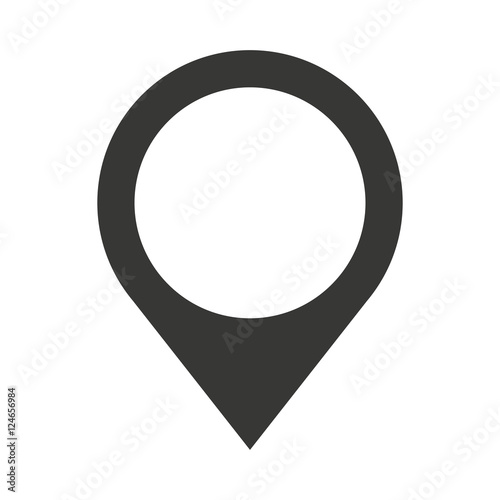 pin pointer location flat icon vector illustration design