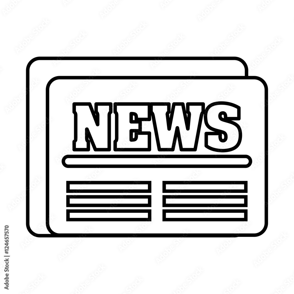 newspaper flat isolated icon vector illustration design newspaper flat isolated icon vector illustration design