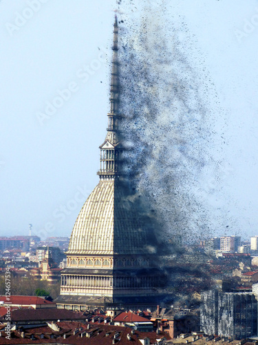 Mole antonelliana Torino, effetto disgregazione