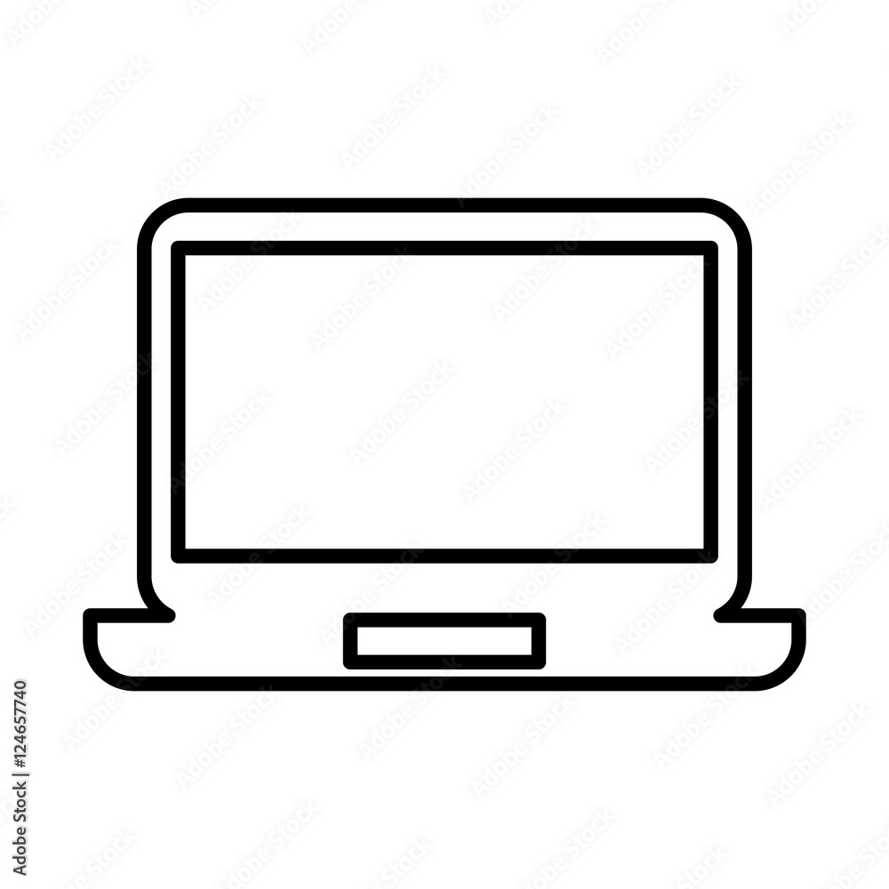 laptop computer flat line icon vector illustration design laptop computer flat line icon vector illustration design