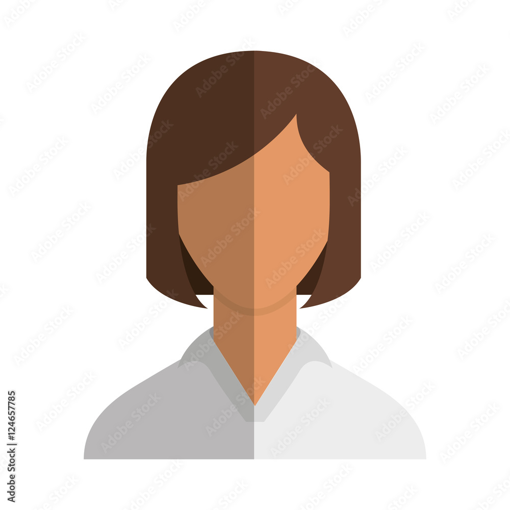 woman female avatar line icon vector illustration design