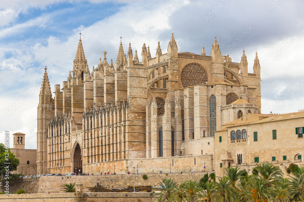 The Cathedral of Santa Maria of Palma de Mallorca, La Seu, Spain