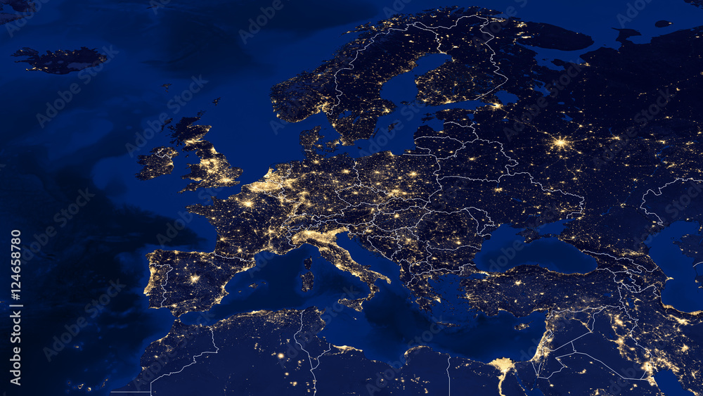 Fototapeta Europa - noc i granice
