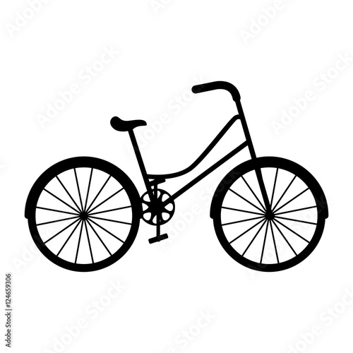 bicycle vehicle style isolated icon vector illustration design