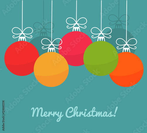 Christmas baubles card