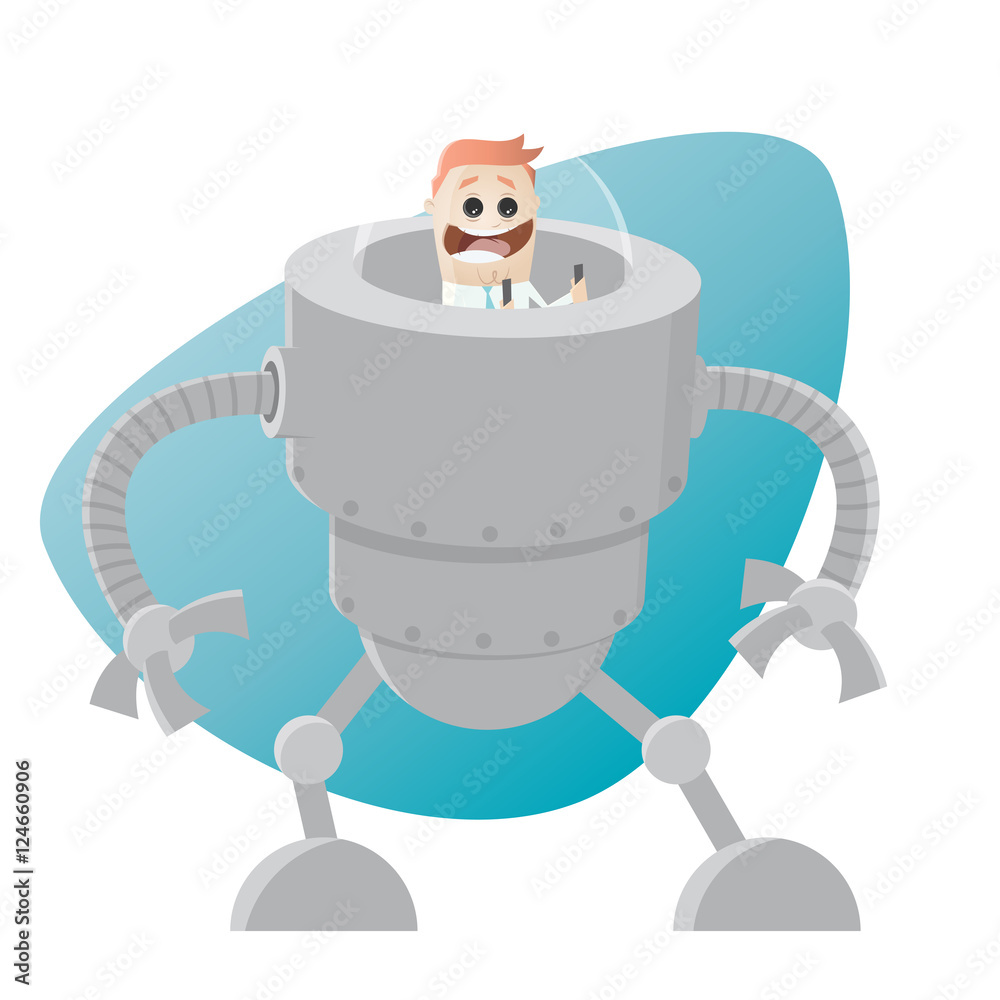 roboter retro cartoon