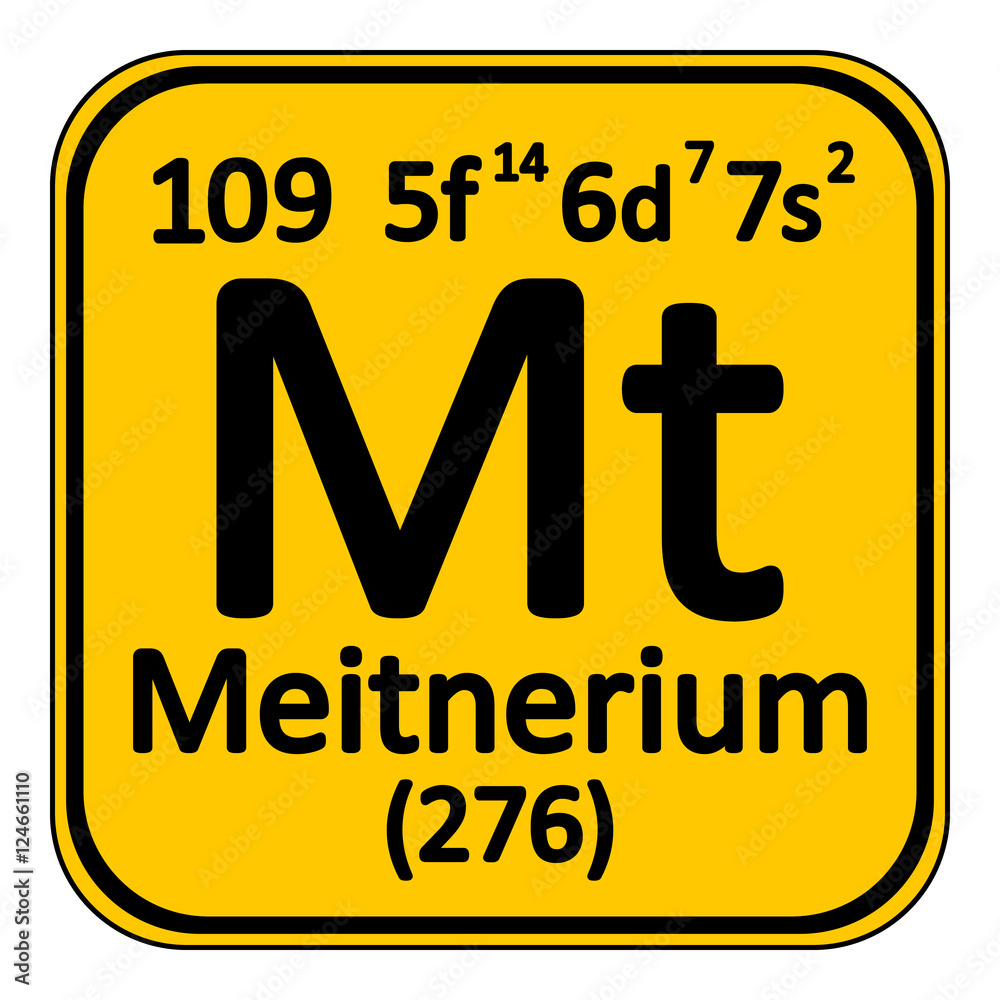 Obraz premium Periodic table element meitnerium icon.