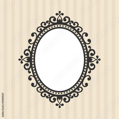 vintage mirror on the background with lines