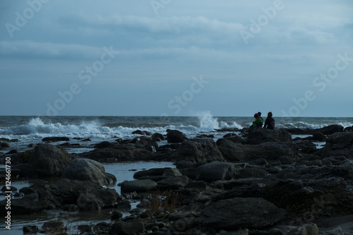 Sitting by the sea in Fårö, Gotland © Niklas