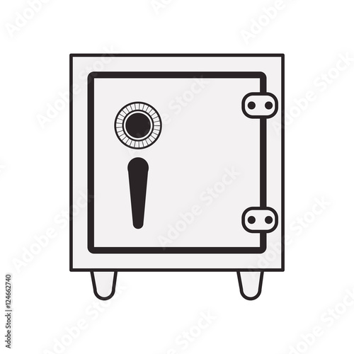 safebox icon. security box over white background. vector illustration
