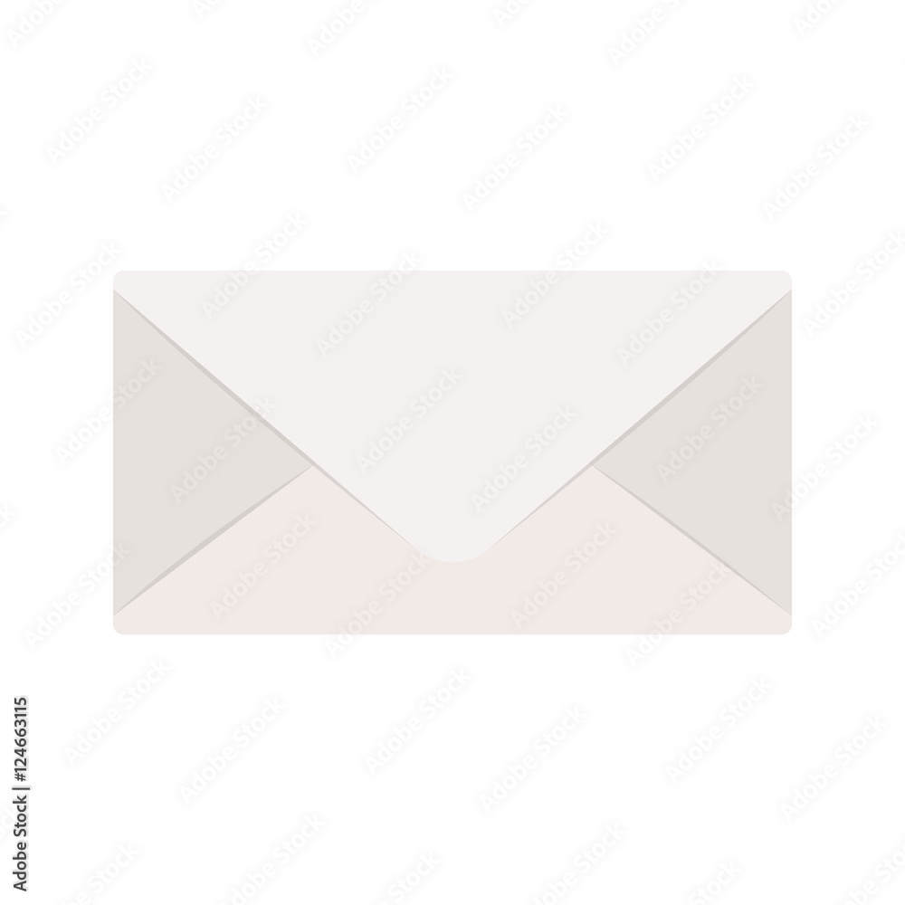 envelope mail icon over white background. vector illustration