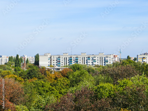 Aerial view of the city Kremenchuk in Ukraine © ihorbondarenko