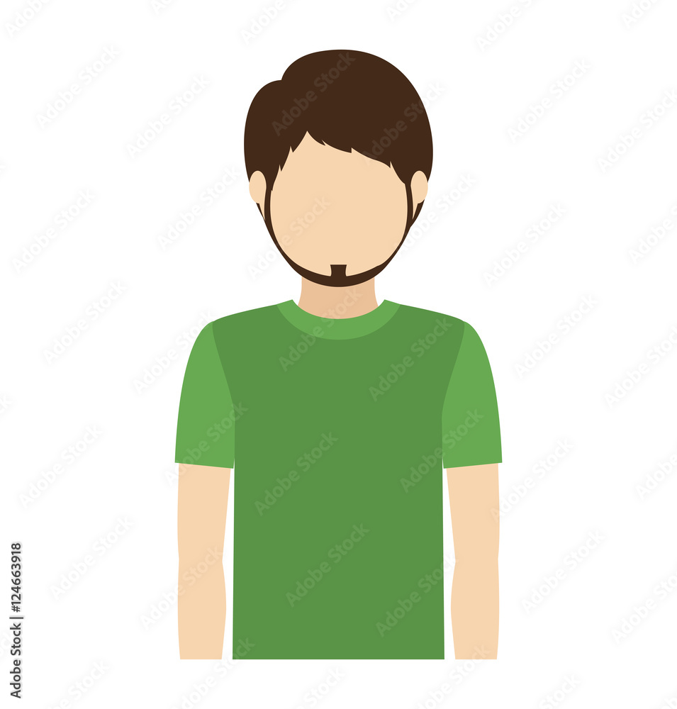 avatar man wearing t shirt over white background. vector illustration avatar man wearing t shirt over white background. vector illustration