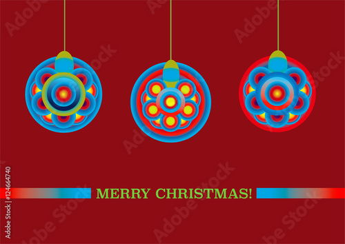 cartolina natale palloncini