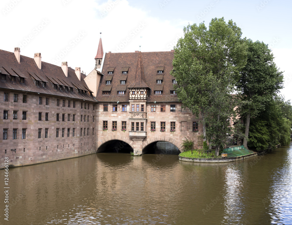 Fototapeta premium Nuremberg historical houses, Bavaria, Germany