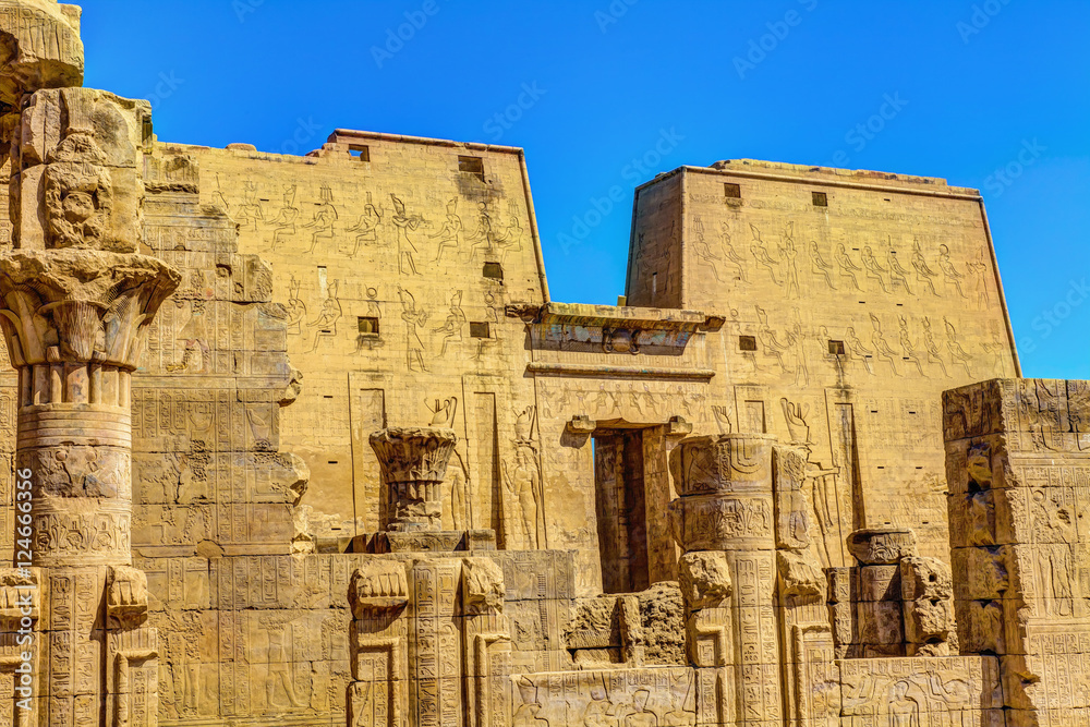Ptolemaic Temple of Horus, Egypt, HDR Image.