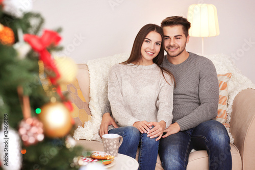 Portrait of young couple in...