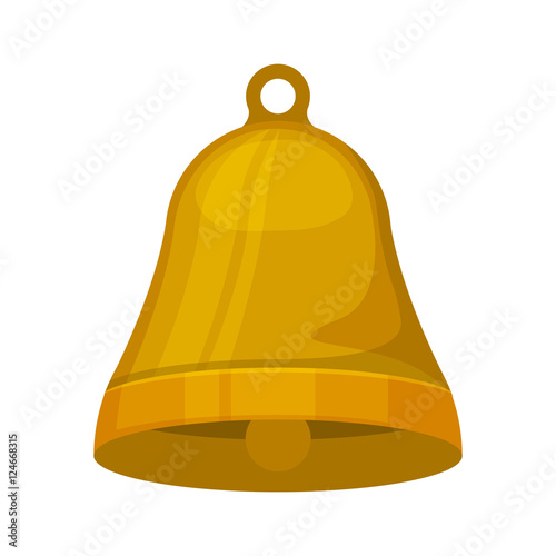 bell musical instrument over white background. vector illustration