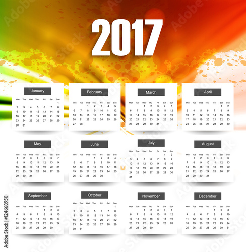 2017 Calendar background 