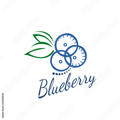 Vector logo blueberry