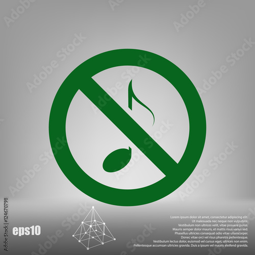 No music sign