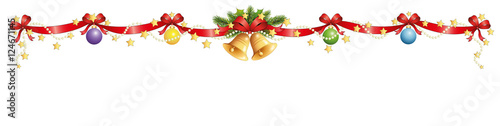 Weihnachtsdekoration  Banner
Vektor Illustration isoliert auf weißem Hintergrund 
