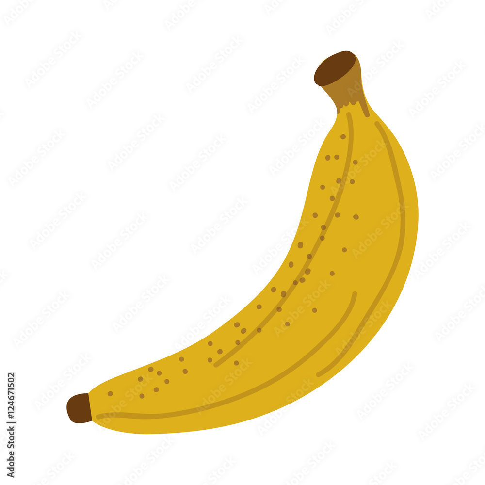 banana fruit icon. healthy natural food. isolated design. vector illustration