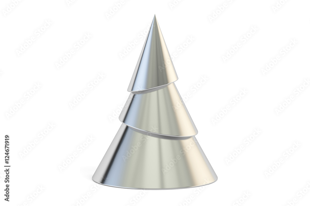 Abstract Metallic Christmas Tree, 3D rendering Abstract Metallic Christmas Tree, 3D rendering