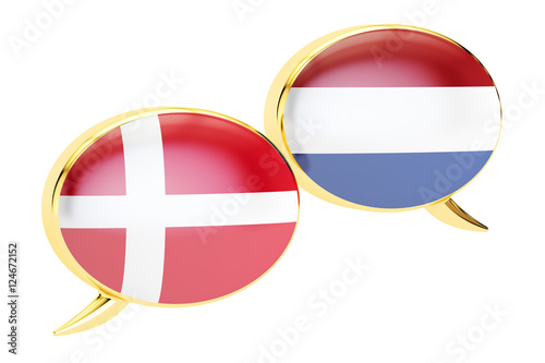 Speech bubbles, Danish-Dutch translation concept. 3D rendering Free Download Speech bubbles, Danish-Dutch translation concept. 3D rendering - GFXLoad