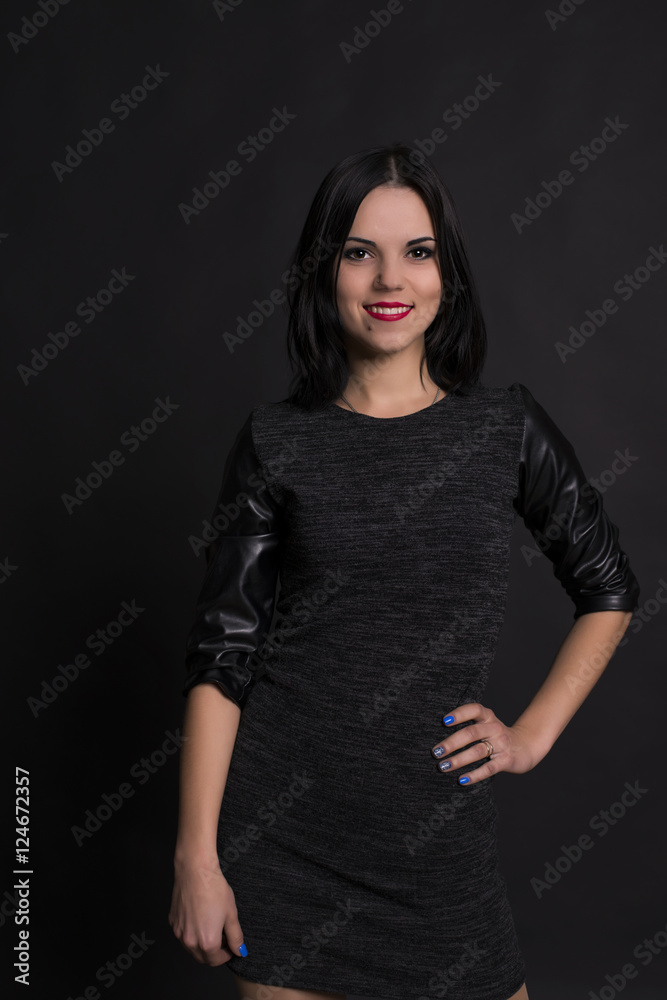 young girl in a black dress young girl in a black dress