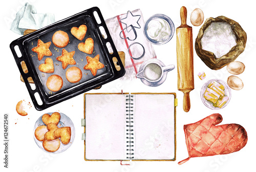 Bild auf Leinwand Baking Cookies