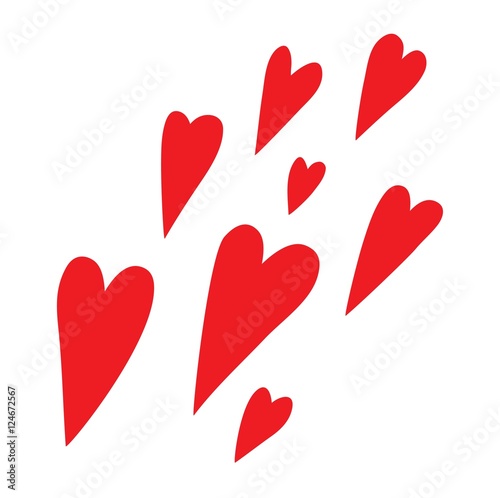 Red heart vector icon