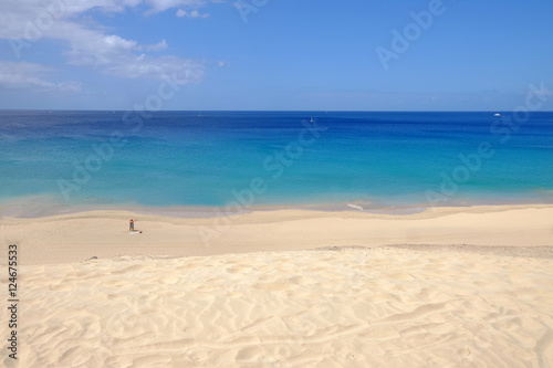 The beach Playa de Morro Jable  Fuerteventura  Spain.