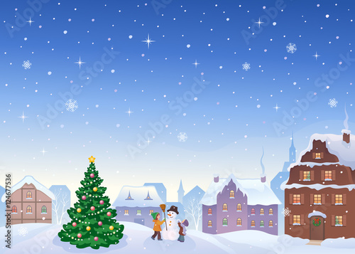 Christmas small town