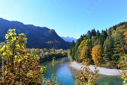 Fototapeta Naklejka Na Ścianę i Meble -  Lech im Ostallgäu Bayern