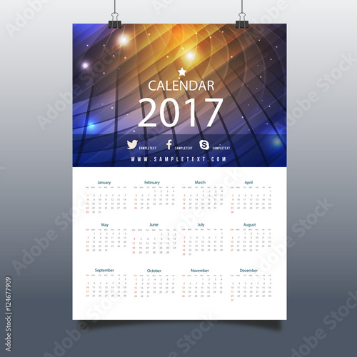 2017 Calendar background 