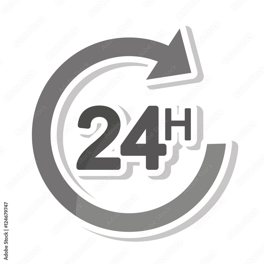 arrow 24 hours service vector illustration design arrow 24 hours service vector illustration design