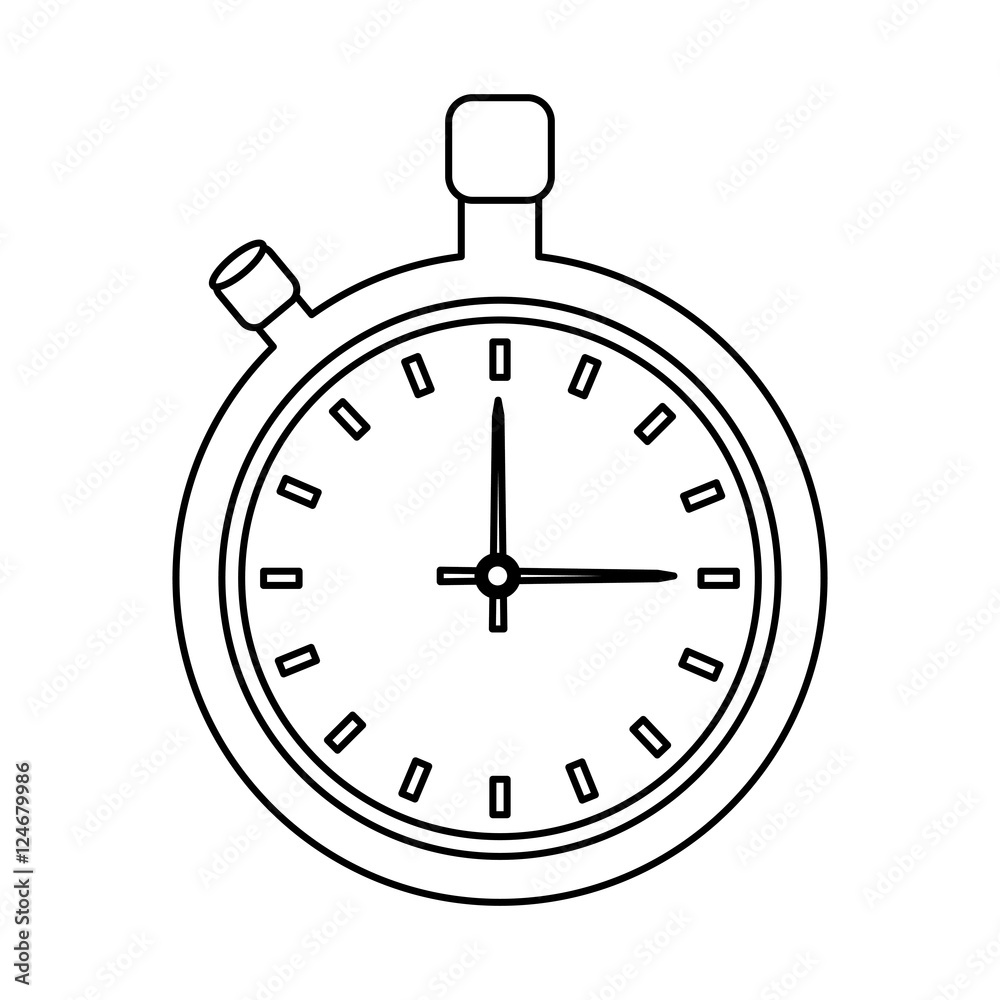 chronometer watch isolated icon vector illustration design chronometer watch isolated icon vector illustration design
