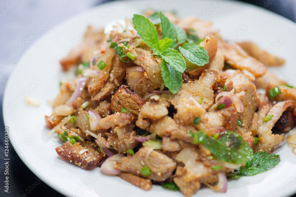 Grilled pork salad Grilled pork salad