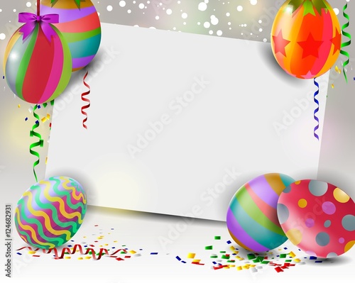 happy easter card with easter egg