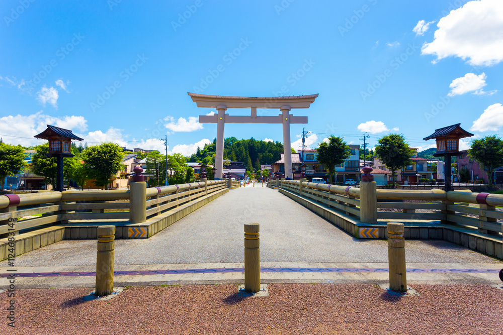 Symmetrical Torii Gate Takayama Bridge H Symmetrical Torii Gate Takayama Bridge H
