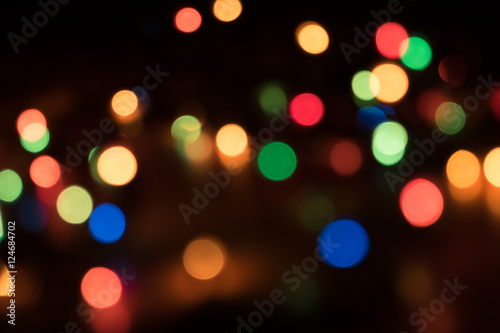 Abstract color bokeh light, defocused background.