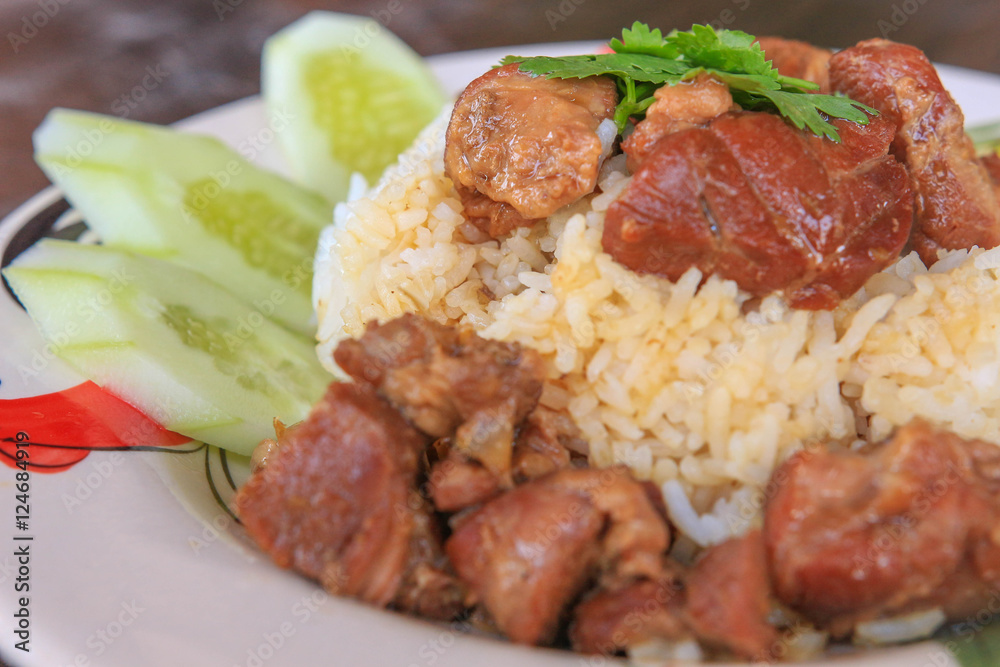 Stewed pork with rice Stewed pork with rice