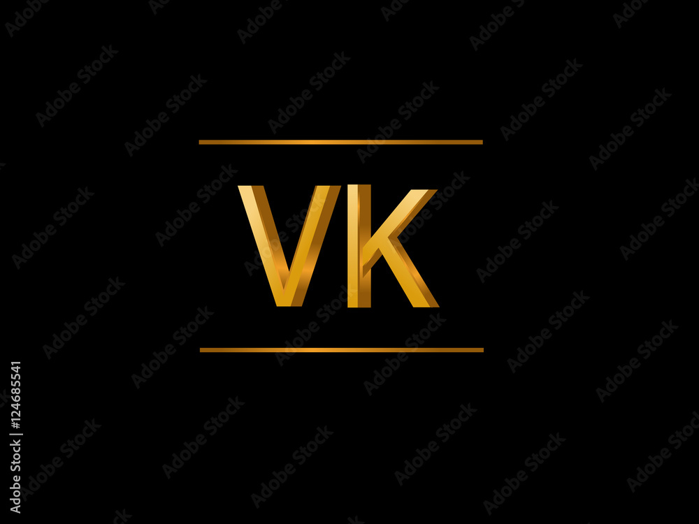 VK Initial Logo for your startup venture VK Initial Logo for your startup venture