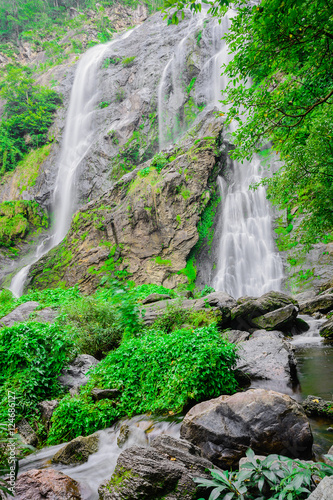 Khlong lan waterfall, famous natural tourist attraction in Kampa
