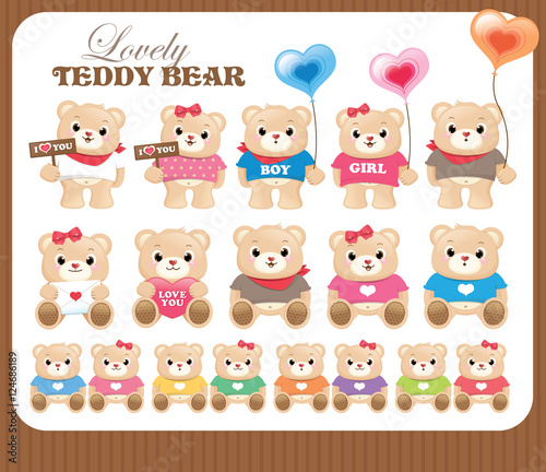 Lovely teddy bears collection