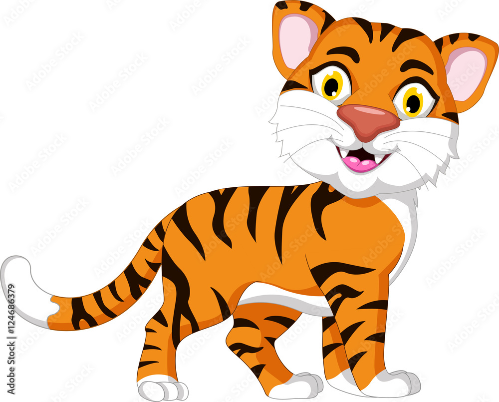 Cute tiger cartoon for you design