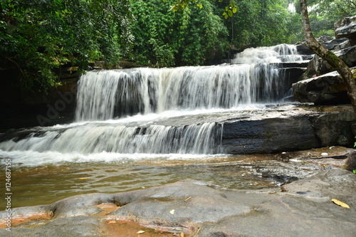 Thanthong  waterfall  sangkhom district Nong Khai Thailand photo