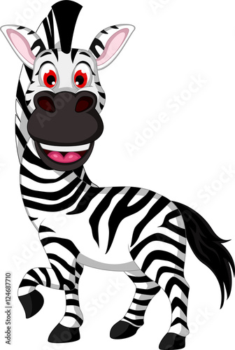 funny zebra cartoon smiling