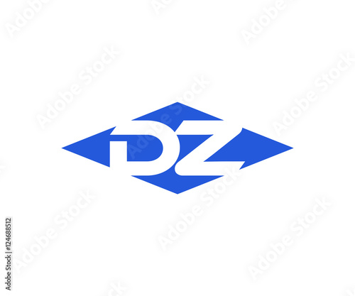 Free Download Simple Vector Modern Initial Letters Logo Croped in Diamond shape dz - GFXLoad